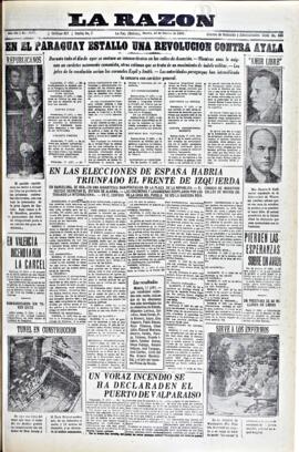 La Razón, edición del 18 de febrero de 1936