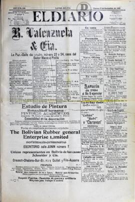 El Diario, edición del 17 de noviembre de  1905