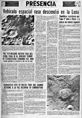 Presencia, edición del 4 de febrero de 1966