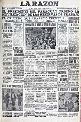 La Razón, edición del 1 de noviembre de 1936