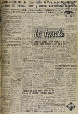 La Tarde, edición del 21 de mayo de 1960
