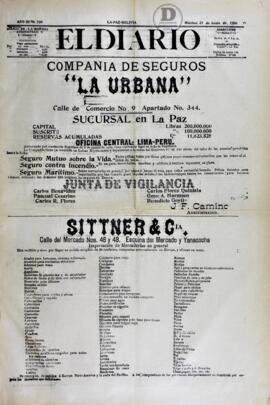 El Diario, edición del 27 de junio de 1906
