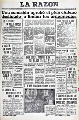 La Razón, edición del 18 de diciembre de 1936