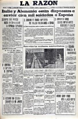 La Razón, edición del 16 de enero de 1937