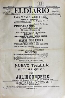 El Diario, edición del 23 de enero de  1906