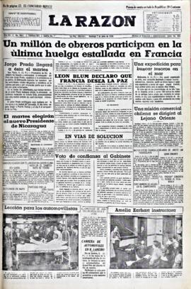 La Razón, edición del 7 de junio de 1936