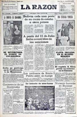 La Razón, edición del 7 de julio de 1936