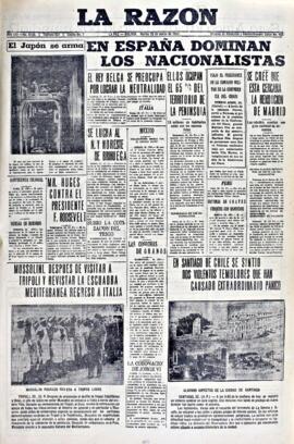 La Razón , edición del 23 de marzo de 1937