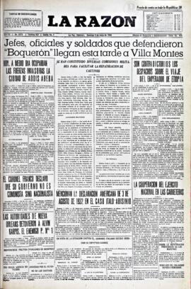 La Razón, edición del 3 de mayo de 1936
