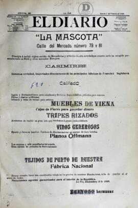 El Diario, edición del 1 de febrero de  1906