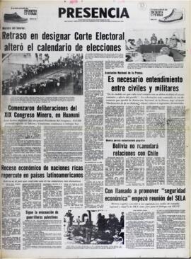 ASOCIACIÓN NACIONAL DE LA PRENSA: ES NECESARIO ENTENDIMIENTO ENTRE CIVILES Y MILITARES. (1982, 24 de agosto). Presencia [La Paz, Bolivia], p. 1.