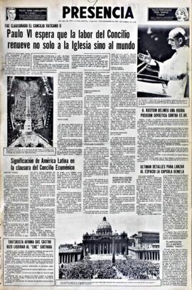 Presencia, edición del 9 de diciembre de 1965