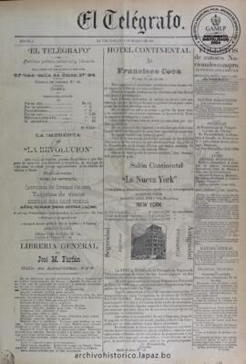 El Telegrafo, edición del 9 de marzo de 1895