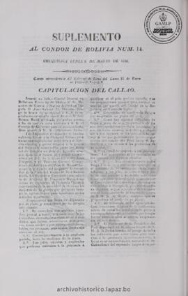 El Condor de Bolivia, edición del 6 de marzo de 1826