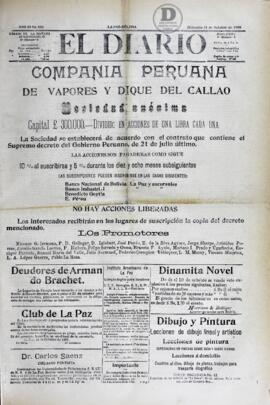El Diario, edición del 31 de Octubre de 1906