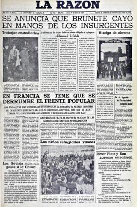 La Razón, edición del 26 de julio de 1937