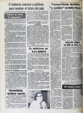 TRANSPORTISTAS DECIDIDOS "A CAMBIAR" SU MALA IMAGEN. (1982, 14 de agosto). Hoy [La Paz, Bolivia], p. 12.