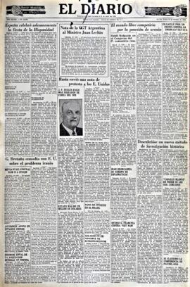 El Diario, edición del 13 de octubre de 1952