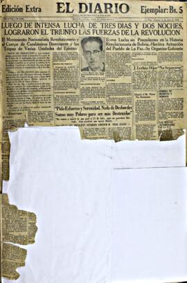 El Diario, edición del 11 de abril de 1952