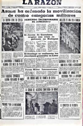La Razón, edición del 7 de octubre de 1936