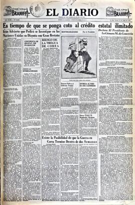 El Diario, edición del 29 de junio de 1951
