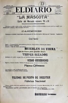 El Diario, edición del 13 de enero de  1906