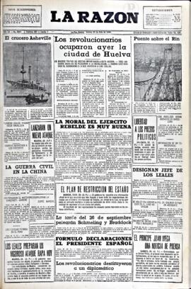 La Razón, edición del 30 de julio de 1936