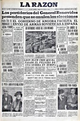 La Razón, edición del 31 de octubre de 1936