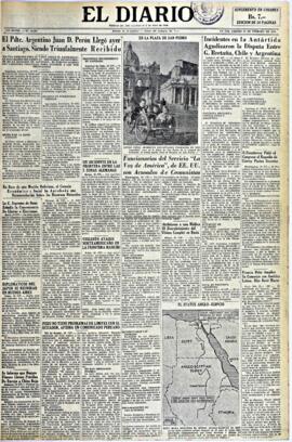 El Diario, edición del 21 de febrero de 1953