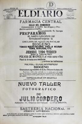 El Diario, edición del 6 de febrero de  1906