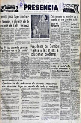 Presencia, edición del 30 de marzo de 1965