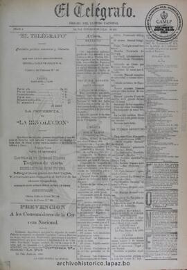 El Telegrafo, edición del 30 de julio de 1896