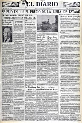El Diario, edición del 25 de julio de 1951