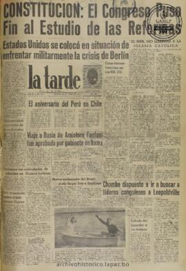La Tarde, edición del 29 de julio de 1961