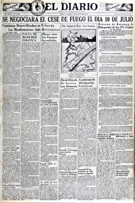 El Diario, edición del 9 de julio de 1951