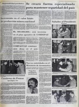 SE CREARÁ FUERZA ESPECIALIZADA PARA MANTENER SEGURIDAD DEL PAÍS. (1981, 07 de enero). El Diario [La Paz, Bolivia], p. 3.