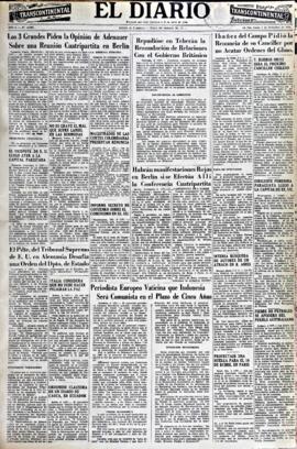 El Diario, edición del 7 de diciembre de 1953