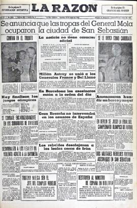 La Razón, edición del 16 de agosto de 1936