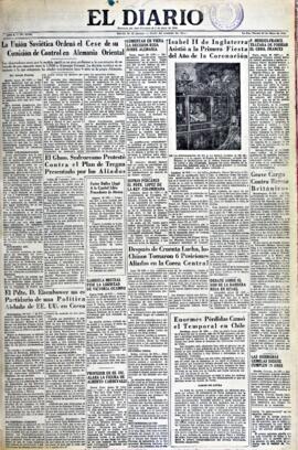 El Diario, edición del 29 de mayo de 1953