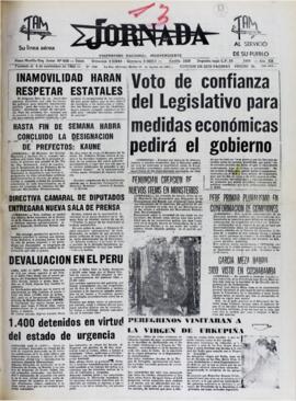 VOTO DE CONFIANZA DEL LEGISLATIVO PARA MEDIDAS ECONÓMICAS PEDIRÁ EL GOBIERNO. (1985, 13 de agosto). Jornada [La Paz, Bolivia], p. 1.