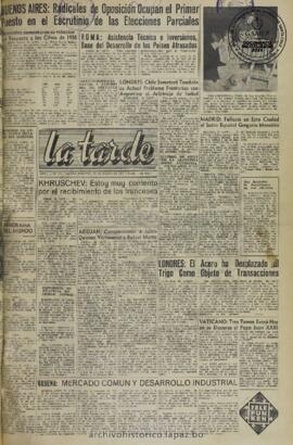 La Tarde, edición del 28 de marzo de 1960