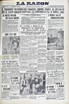 La Razón, edición del 19 de febrero de 1936