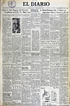 El Diario, edición del 1 de agosto de 1953