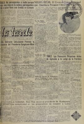 La Tarde, edición del 26 de abril de 1960