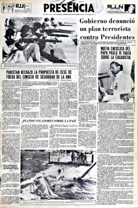 Presencia, edición del 12 de septiembre de 1965