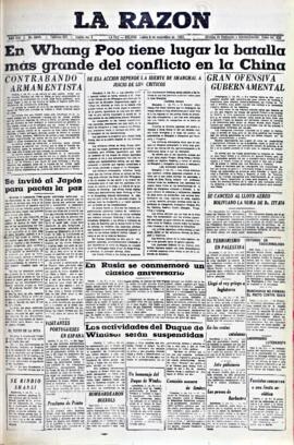 La Razón, edición del 8 de noviembre de 1937
