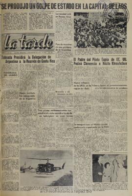 La Tarde, edición del 9 de agosto de 1960