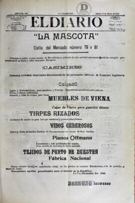 El Diario, edición del 10 de Marzo de 1906