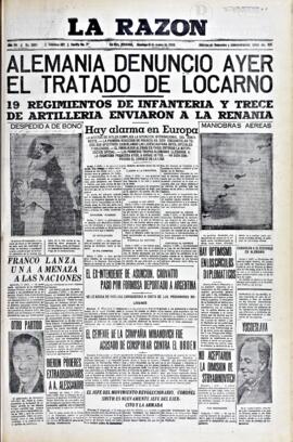La Razón, edición del 8 de marzo de 1936