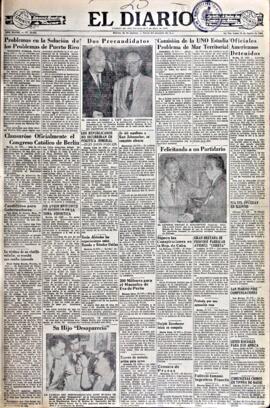 El Diario, edición del 25 de agosto de 1952